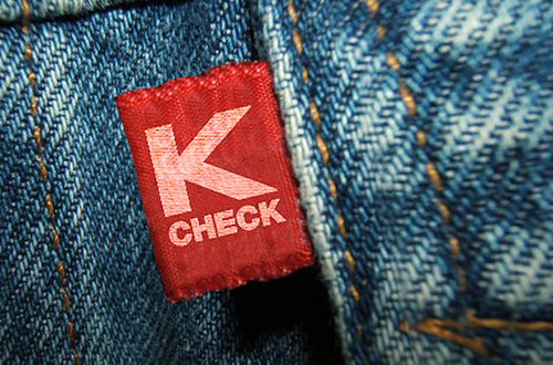 Jeansstoff mit K-Check Label
